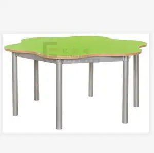 New Modern Design Flower Shape School Furniture Students Group Table