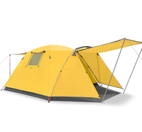 Tente abri double couche quatre saisons pour 3-4 personnes, en tissu Oxford, légère et portable, idéale pour la randonnée en plein air, le camping en famille
