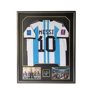 Sports Jersey Frame Black Wooden Photo Frame Case Jersey T-shirt Display Frame for Football Hockey Soccer Uniform