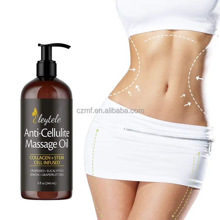 Groothandel Private Label Natuurlijke Plantaardige Extract Huid Verstevigende En Aanscherping Anti Cellulite Body Afslanken Massage Olie Voor Vrouwen