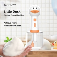 Distributeur de savon automatique Little Duck ABS en mousse, rechargeable par USB, pour toilettage des animaux