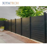 Clôture de confidentialité XIYATECH en aluminium personnalisable pour arrière-cours résidentielles et aménagement paysager contemporain porte en fer forgé moderne