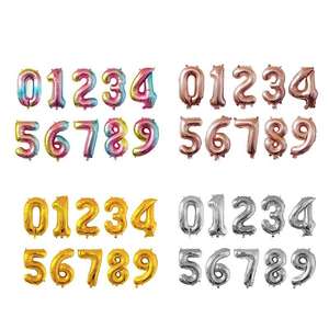 Globo Metalizado Brillante con Número Personalizable, Ideal para Decoración de Fiestas de Navidad, Halloween y San Valentín - Product Image 5