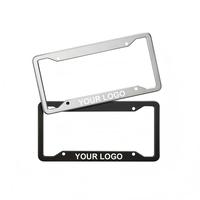 BOLONG Cadre de plaque d'immatriculation américaine en plastique ABS à 4 trous, plusieurs options de couleurs, logo personnalisé, taille américaine, pour voiture