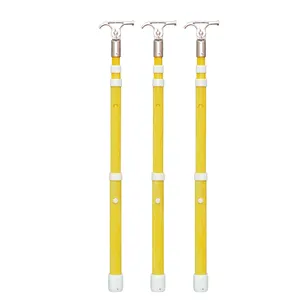 39ft 33ft 12m 10m triangle RFP High Voltage Telescopic fiberglass operating Hot Stick with buttons