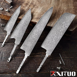 Coltello da <span class=keywords><strong>Cucina</strong></span> Giapponese XITUO in Acciaio Damasco Affilatissimo, Lama Grezza Fai-da-te per Chef, Santoku, Disosso, Frutta, Senza Manico - Product Image 5
