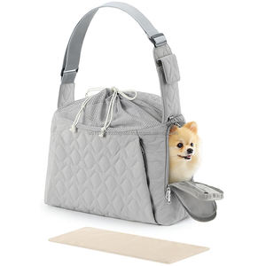 Porte-bébé pour petit chien ou chat avec poche avant zippée, porte-bébé pour chiot, double sécurité, mains libres pour les voyages - Product Image 3