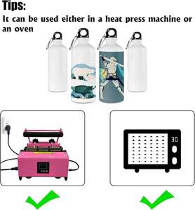 Botellas de Agua Deportivas de Aluminio Blancas para Sublimación de 20 oz/600 ml, para Impresión por Transferencia de Calor por Sublimación - Product Image 3