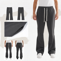 Pantalon évasé en molleton de coton surdimensionné Custom Essentials pour hommes et femmes, coupe droite, jambe large, style baggy, effet empilé