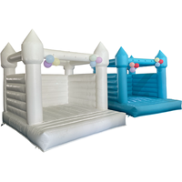 Château gonflable en vinyle PVC de couleurs personnalisées bon marché Location d'événements pour enfants Maison blanche de rebond pour les fêtes et le parc de trampolines