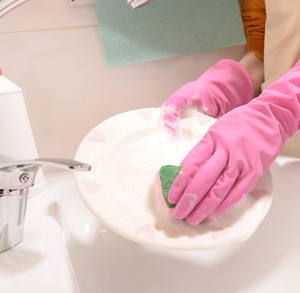 Riutilizzabili cucina lavastoviglie in gomma per la pulizia della casa guanti grandi per la cucina, bagno, guanti da bucato per le donne di lavoro - Product Image 3