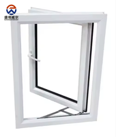 Fenêtre coulissante en PVC résistante aux ouragans avec verre trempé pour maison préfabriquée