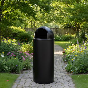 Cestino per Rifiuti Marshal 95 L Nero con Coperchio a Battente per Uso Interno ed Esterno - Product Image 3