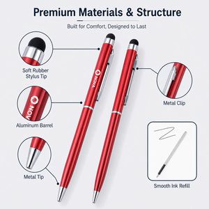 Custom Logo <b>Stylus</b> Pen Wholesale 2 in 1 Metal Ballpoint Pen <b>Touch</b> <b>Screen</b> Pen Promotional Business Gift - Product Image 4