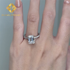 แหวนแต่งงานสุดหรูแบบซ่อนประดับเพชร CVD สำหรับผู้หญิงเครื่องประดับเพชรสำหรับเจ้าสาวแบบซ่อนหรูหรา3Ct 18K - Product Image 4