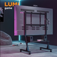 Chariot de montage TV mobile LDT03-25FLW en gros de qualité supérieure Support d'écran réglable Support de chariot de moniteur roulant Support de sol Bureau