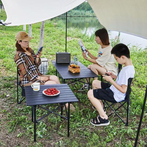 Outdoor Folding <b>Table</b> Rectangular 52x52x50cm Durable Portable Camping <b>BBQ</b> <b>Table</b> - Product Image 2