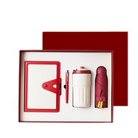 Coffret Cadeau Carnet Gaufré de Luxe Haute Qualité en Cuir PU, Compagnon d'Affaires avec Stylo et Tasse à Café à Écran 316
