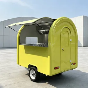 Carrito de Comida Móvil Popular en la UE, Mini Carrito de Café y Desayuno, Remolque para Helados y Postres, Ideal para Campamentos, con Certificación CE - Product Image 1