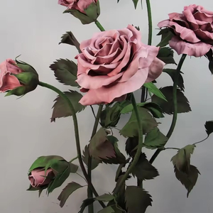Rosas Gigantes Artificiales de <span class=keywords><strong>EVA</strong></span> Rosa, Decoración para Bodas y Fiestas, Exhibición para Tiendas, Venta Caliente - Product Image 4