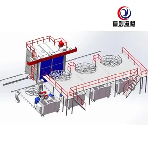 Automatisering Multi-Arm Rotomolding Machine Rotatiegietmachine Voor Watertank