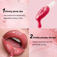 Gloss à lèvres végétalien brillant personnalisé avec logo, hydratant, effet marbré, pour marque privée