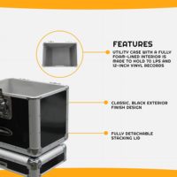 Boîte de rangement pour disques vinyles en aluminium