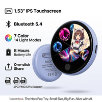 Badges électroniques les plus populaires de 2026, gadgets portables, badges numériques intelligents à IA, badges vidéo numériques, Beambox Ebadge pour les fans d'anime, les joueurs, les animaux de compagnie, les identifiants