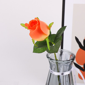 <b>Artificial</b> Rose Single <b>Stem</b> Fabric Fake Flower High Simulation Home Decoration Wedding Bouquet Rosebud - Product Image 4