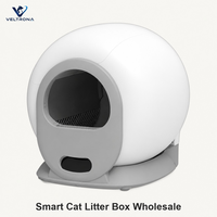 Bac à litière pour chat à nettoyage automatique, toilette intelligente sphérique pour chat avec contrôle par application, tamis et tiroir à déchets, grande taille