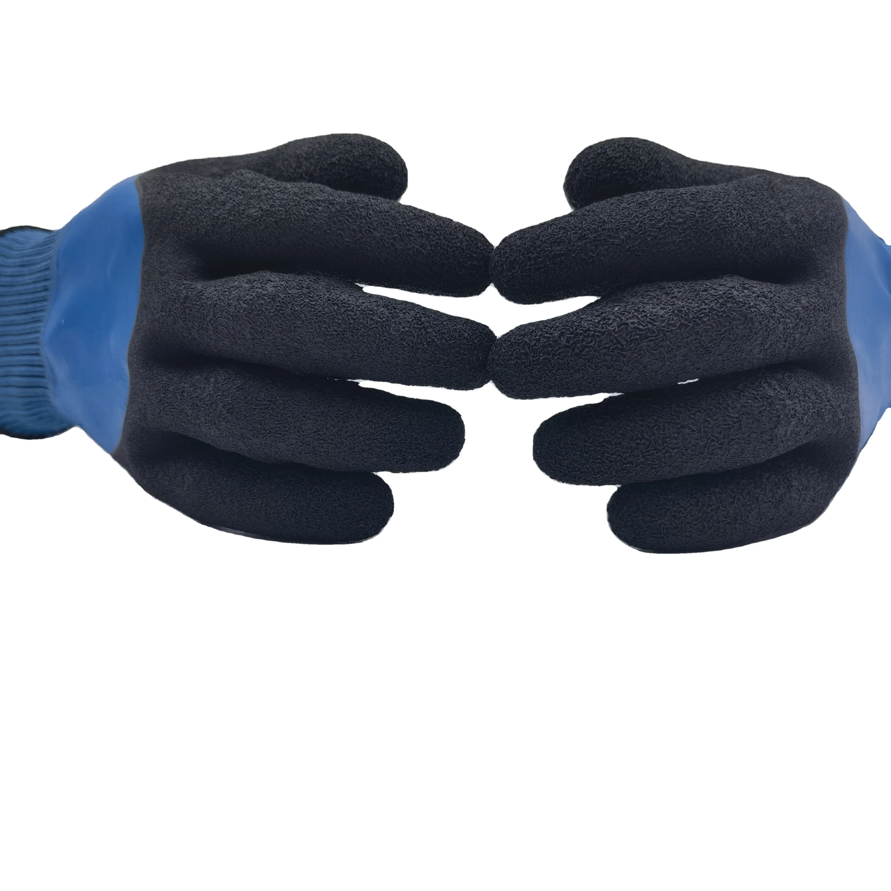 Wholesale Industrial Safety Rubber Protective Construction Heavy Anti Slip Latex Coated Working Gloves