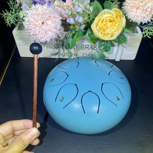 Directo de fábrica, tambor de lengua de acero de 6 pulgadas, 8 notas, percusión relajante, tambor de mano, <span class=keywords><strong>Mate</strong></span> de Metal para meditación - Product Image 4