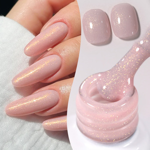 Гель-лак BORN PRETTY Pink Nude Natural Sunset Glimmer: Нежно-розовый с эффектом закатного сияния, для французского маникюра, с блестками, УФ-отверждаемый, для салонов и домашнего использования, для нейл-арта. - Product Image 4