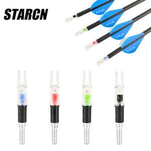 STARCN Lot de 6 Nocks de flèche lumineux LED de 5,2 mm avec interrupteur à douille, tailles .204'' / .233'' / .244'' / .246'', installation sans outil - Product Image 2