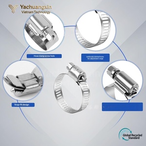 Yachuangxin Stainless Steel <b>Hose</b> <b>Clamps</b> Set Round Connector Plumbing Hardware Box Pack - Product Image 3