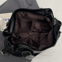 Sac fourre-tout décontracté rétro à trois sangles pour femme, en cuir PU souple, couleur unie, grande capacité, réglable, de luxe