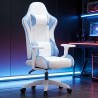 Fauteuil de bureau Power Factory en cuir confortable, chaise de gaming moderne réglable avec repose-pieds
