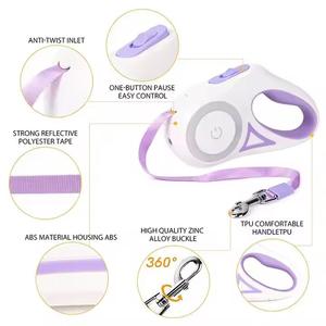Automatico retrattile 9FT 16FT LED leggero guinzaglio per cani resistente in Nylon con funzione riflettente guinzaglio multifunzione per animali domestici spedizione veloce - Product Image 4