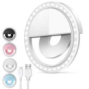 Lampe annulaire LED portable pour téléphone, flash selfie pour smartphone, maquillage - Product Image 1