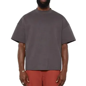 Мужская хлопковая футболка с коротким рукавом, 270 г