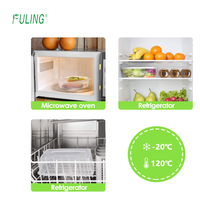 Boîte à emporter en plastique pour micro-ondes, 750ml/650ml, contenant jetable, rectangle transparent, emballage pour les restaurants