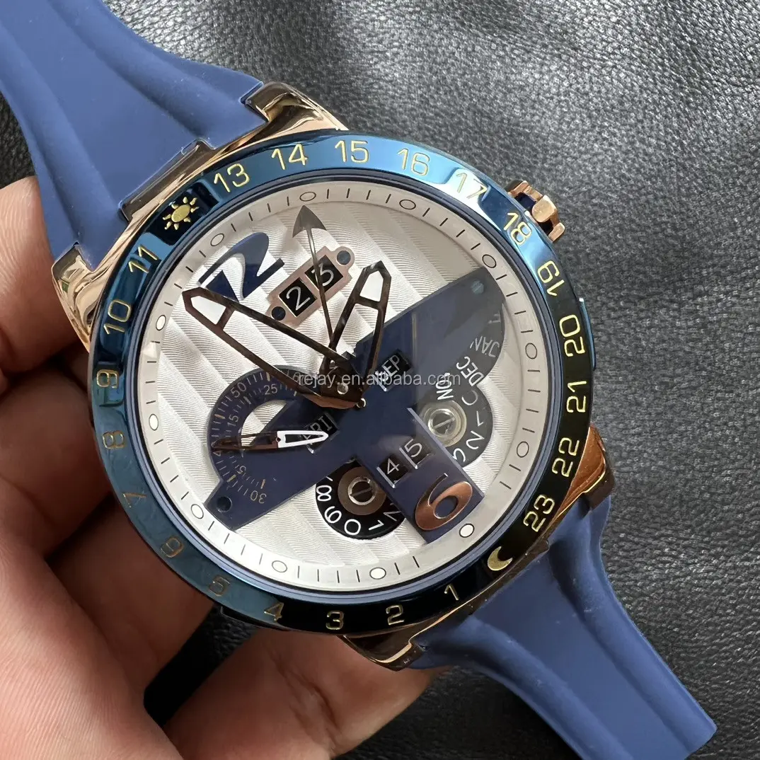 Men Ulyssse Automatic Mechanical Movement Watch Silicone Strap Luminous Waterproof Wristwatch Montre Homme