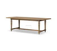 Ensemble de table à manger extensible en bois de chêne massif Simple français Table de restaurant de style antique pour la maison salon meubles d'appartement