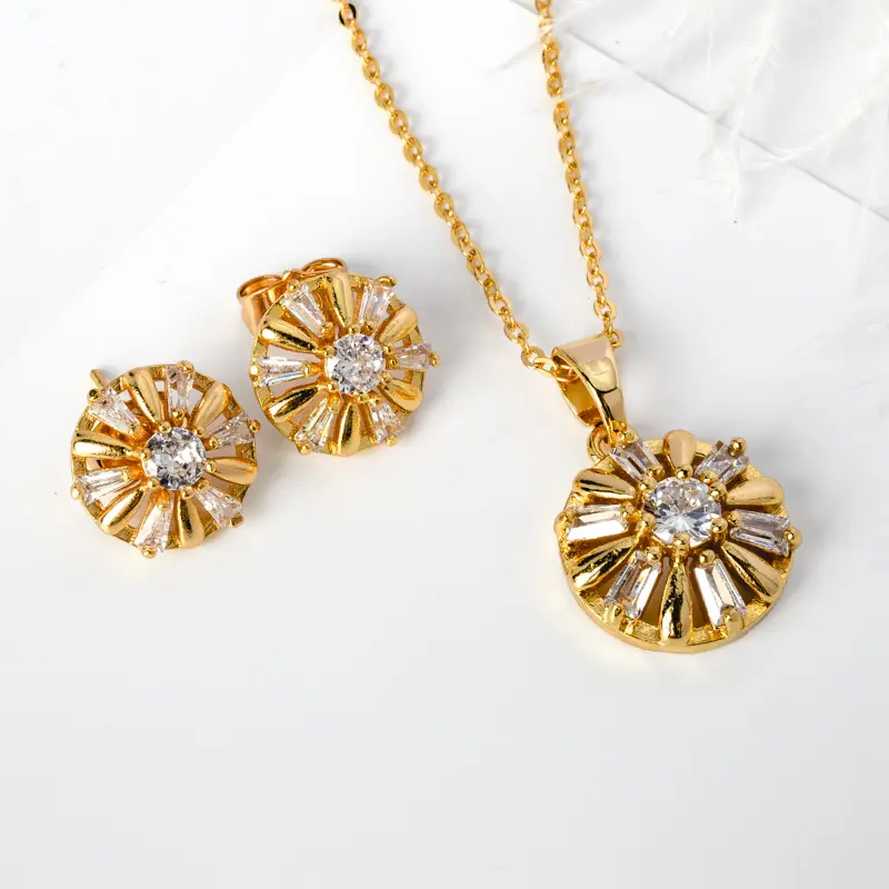 Party dress jewelry to participate in wedding jewelry earrings necklace set