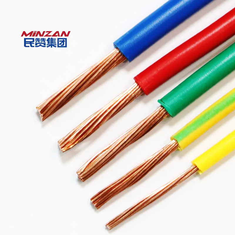 BVR 1.5mm 2.5mm 4mm 6mm AWG 6 11 13 15 Single Core Copper PVC House Wire Electrical Cable Building Wire Cable for House Wiring