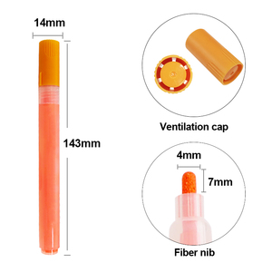 Marqueur à pointe <span class=keywords><strong>feutre</strong></span> à base d'<span class=keywords><strong>eau</strong></span> 24 couleurs Projets de bricolage Ensemble de stylos à peinture acrylique Marqueur de peinture professionnel Effaçable - Product Image 4