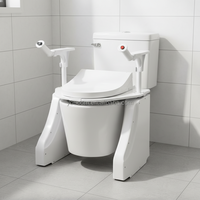 Siège de toilette surélevé pour personnes âgées avec bidet intégré