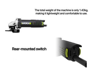 Máy mài đa năng nhỏ gọn <span class=keywords><strong>WORX</strong></span> công nghiệp/tự làm 850W, có chức năng mài góc, đánh bóng, sử dụng điện. - Product Image 5