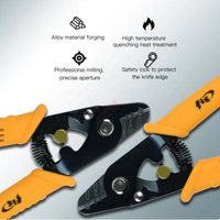 CAILI FT11301T 3-Hole Fiber Optic Stripper Tool Cutting Pliers for Bare Fiber Pigtail Stripping 125m Cladding 1 Year Warranty