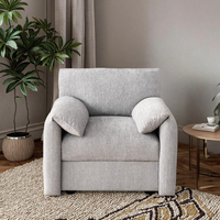 Chaise longue moderne chaise d'appoint siège confortable fauteuil surdimensionné en velours côtelé salon canapé simple chaise pour chambre